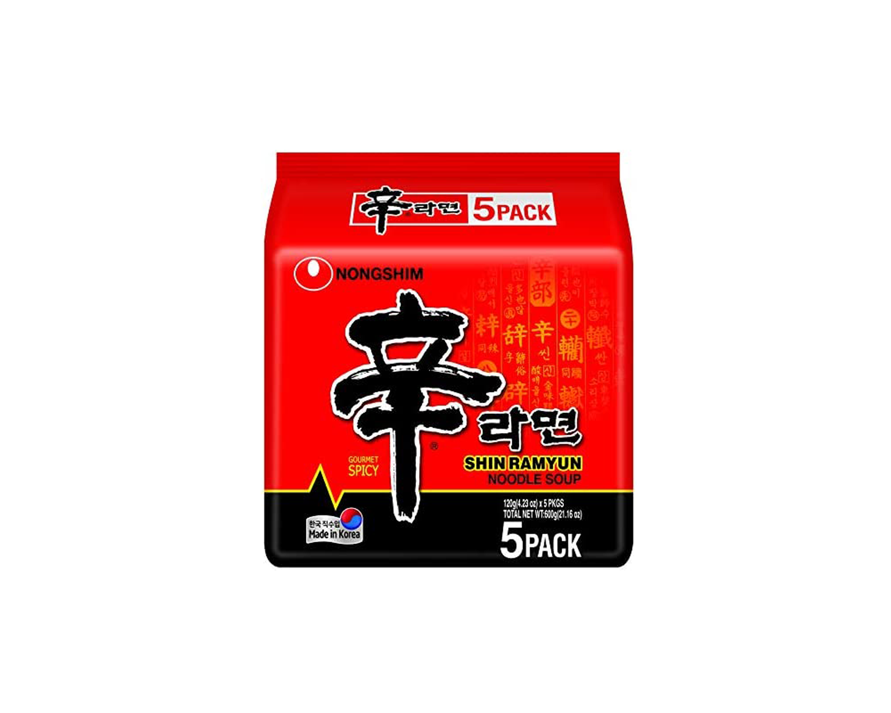 Shin Ramyun Multipack Shin Ramyun NONGSHIM Instant Noodles Multipack – 5 X 120g Spicy Korean ...